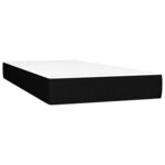 vidaXL Sommier à lattes de lit matelas et LED Noir 90x200 cm Tissu