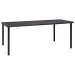 vidaXL Ensemble à manger de jardin 7 Pièces noir textilène et acier