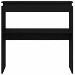 Table Console vidaXL Noir Chêne 80x30x80 cm Bois d'ingénierie