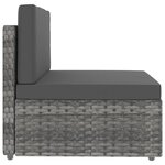 vidaXL Salon de jardin 5 Pièces Résine tressée Gris