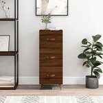 vidaXL Buffet Chêne marron 34 5x34x90 cm Bois d'ingénierie