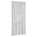 vidaXL Rideau anti-mouches gris 90x200 cm chenille