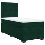 vidaXL Sommier à lattes de lit avec matelas Vert foncé 90x190 cm