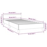 vidaXL Cadre de lit avec tête de lit Vert 90x190 cm Tissu