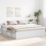 vidaXL Cadre de lit sans matelas blanc 180x200 cm