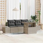 vidaXL Ensemble de canapé de jardin 5 Pièces Gris clair et gris foncé