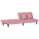 vidaXL Canapé-lit rose velours