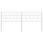vidaXL Tête de lit métal blanc 193 cm