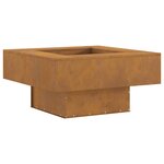 vidaXL Braise Marron 80 x 80 x 40 cm Acier Corten