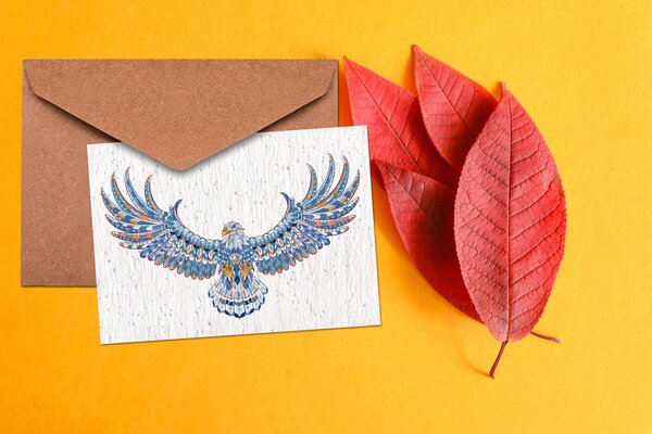 Carte à planter tatouage animal ornemental