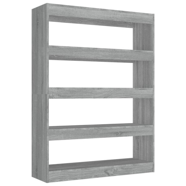 vidaXL Bibliothèque/Séparateur de pièce sonoma gris 100x30x135 cm