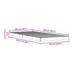 Cadre de Lit au Sol vidaXL Blanc 100x220 cm Bois Massif Pin