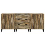vidaXL Ensemble de mobilier de salle de bain 3 Pièces Marron Moyen