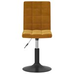vidaXL Chaises pivotantes à manger lot de 4 marron velours