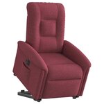 vidaXL Fauteuil inclinable électrique rouge bordeaux tissu