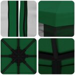 vidaXL Abri de jardin avec parois 3 x 3 m Vert Polyester et Acier