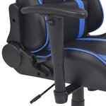 vidaXL Chaise de bureau inclinable avec repose-pied Bleu