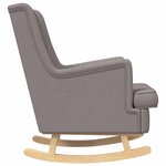 vidaXL Chaise à bascule Taupe 62 x 80 x 85 cm tissu