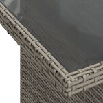 vidaXL Salon de jardin 11 Pièces avec coussins gris résine tressée