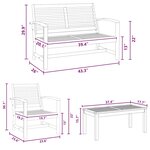 vidaXL Ensemble de canapé de jardin Naturel Bois de teck solide