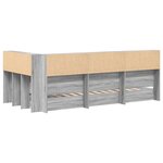 vidaXL Lit bibliothèque Gris Sonoma 90x190 cm en bois d'ingénierie