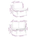 vidaXL Ensemble de canapé de jardin 6 Pièces Anthracite Acier