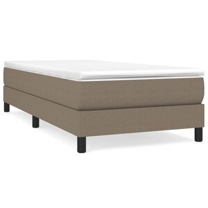 vidaXL Sommier à lattes de lit avec matelas Taupe 90x190 cm Tissu