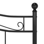 vidaXL Cadre de lit sans matelas noir métal 140x200 cm