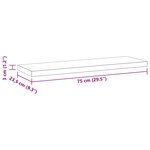 vidaXL Étagères murales 2 Pièces 75x23 5x3 cm noir acier inoxydable
