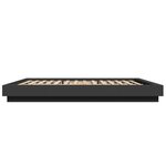 vidaXL Cadre de lit avec lumières LED sans matelas noir 150x200 cm