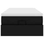VidaXL Cadre de lit ottoman avec matelas noir 90x190 cm similicuir