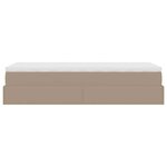 VidaXL Cadre de lit ottoman et matelas cappuccino 100x200cm similicuir