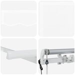 vidaXL Auvent Rétractable Blanc 250 x 200 cm tissu