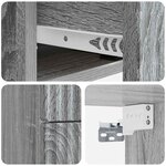 vidaXL Cabinet de chevet mural Sonoma gris 33 x 34 5 x 40 cm