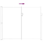 vidaXL Store latéral rétractable 500 x 180 cm Polyester Rectangulaire