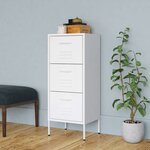 vidaXL Armoire de rangement Blanc 42 5x35x101 5 cm Acier