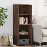 vidaXL Buffet haut chêne marron 45x41x124 cm bois d'ingénierie