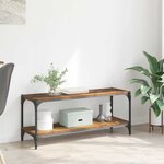 vidaXL Meuble TV Bois Ancien 100x33x41cm Bois d'ingénierie et fer