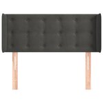 vidaXL Tête de lit avec oreilles Gris foncé 83x16x78/88 cm Velours