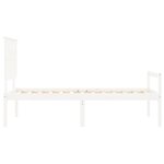 vidaXL Lit pour personne âgée sans matelas blanc bois massif