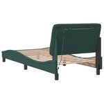vidaXL Cadre de lit avec LED sans matelas vert foncé 90x190 cm velours