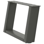 vidaXL Pieds de table basse en U 2 pièces Anthracite 40 x (30-31) cm Acier