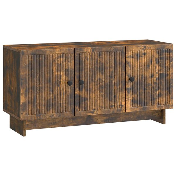 vidaXL Meuble TV Chêne fumé 99 x 34 5 x 50 cm Bois d'ingénierie