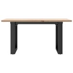 vidaXL Table basse cadre en O 80x50x40 cm bois de pin massif et fonte