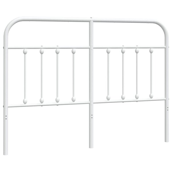 vidaXL Tête de lit de remplacement métal blanc 140 cm