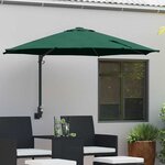 vidaXL Parasol de jardin Vert et Noir 248 x 248 x 148 cm