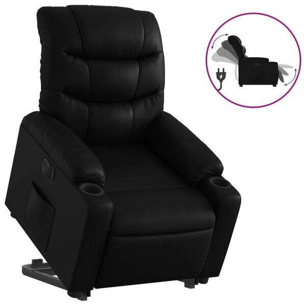 vidaXL Fauteuil inclinable électrique noir similicuir