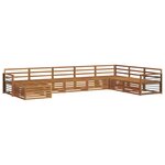 vidaXL Ensemble de canapés d'extérieur 8 pc Naturel