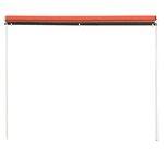 vidaXL Auvent rétractable 150x150 cm Orange et marron