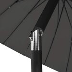 vidaXL Parasol d'extérieur avec mât en aluminium 270 cm Anthracite